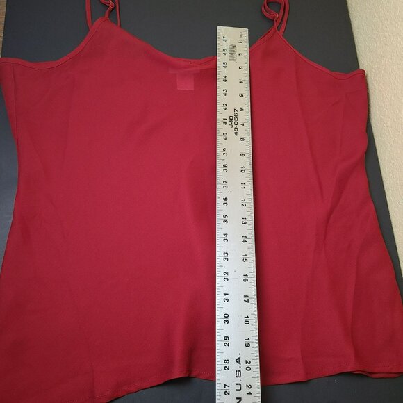 Soft Surroundings Womens L Paisley Tunic Dress Cami Red Blue Sheer Boho Peasant - Picture 11 of 13